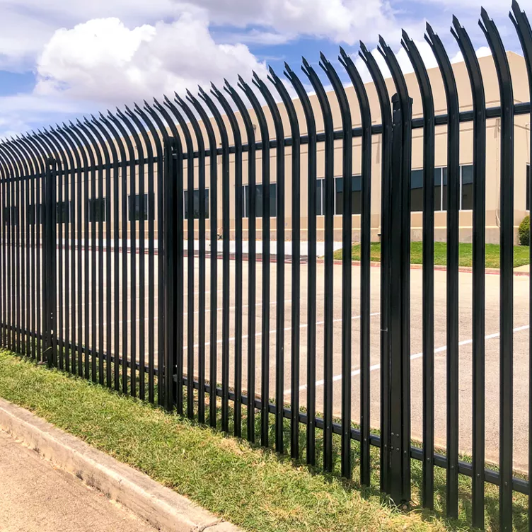 Commercial security fencing protecting a Dallas business